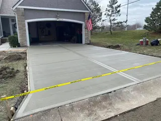 Concrete driveway installation completed in Grandview, MO